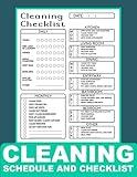 Cleaning Schedule and Checklist: Daily Weekly and Monthly Home Cleaning Schedule, Cleaning Checklist for Adults