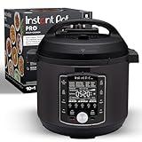 Instant Pot Pro (8 QT) 10-in-1 Pressure Cooker, Slow Cooker, Rice/Grain Cooker, Steamer, Sauté, Sous Vide, Yogurt Maker, Sterilizer, and Warmer, Includes App With Over 800 Recipes, Black