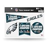 Rico Industries NFL Football Philadelphia Eagles 2 Time Champs Team Magnet Set 8.5" x 11" - Home Décor - Regrigerator, Office, Kitchen