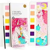 Watercolor Painting Coloring Books Pocket Watercolor Paint Bookmarks, Mess Free Paint with Water Set, Travel Class Activities Art Party Favors Exchange Birthday Gifts Easter Basket Stuffers for Kids