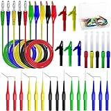 Linkhood 31PCS Back Probe Kit, Banana Plug to Copper Alligator Clip Automotive Test Leads Set, Insulation Wire Piercing Probes, Test Wires for Car Repairing Diagnostic Circuit Testing (30)
