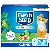 Fresh Step Advanced Clumping Litter With Febreze Freshness With Febreze Gain Scent, Fights Odor on Contact, 37 lbs. (2 x 18.5 lb. Box)