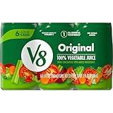 V8 Original 100% Vegetable Juice, 5.5 fl oz Can (6 Pack)