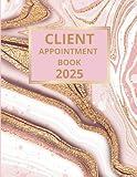 Client Appointment Book 2025 And Diary: Dated Planner 7am-8.45pm, 15 Minute Appointment Slots, Goals, Reminders, To Do Lists: Beautiful Rose Marble ... Included, Gift Idea For Special Occasions