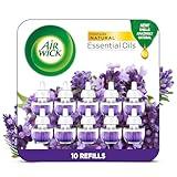 Air Wick Plug in Scented Oil Refill, 10ct, Lavender & Chamomile, Air Freshener, Essential Oils, Eco Friendly