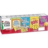 Kellogg's Breakfast Cereal Assorted Variety Pack, Corn Flakes, Frosted Flakes, Frosted Mini-Wheats Original, Raisin Bran, Froot Loops, Corn Pops, Rice Krispies, Special K Original, Single Serve, 10.94 oz (10 Count)