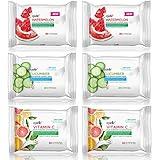 Epielle New Makeup Remover Cleansing Wipes | Removes Dirt, Oil, Makeup & Waterproof Mascara | Beauty Gift, Spa Day, Gift Set | Pack of 6 | Korean Skincare