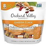 Orchard Valley Harvest Omega 3 Mix, 1 Ounce Bags (Pack of 8) Walnuts, Cranberries, Almonds, and Pistachios