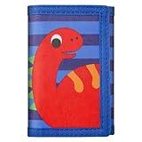 JONYEE Kids Wallet for Boys Girls 3-14, RFID Trifold Novelty Wallet with Zipper and Key Chain, Outdoor Purse with Coin Pocket and ID Window, Card Holders for Toddler Children Gifts -Dinosaur Red