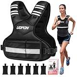 Adjustable Weighted Vest for Women, 6-12 Lbs Rucking Vest with 6 Ironsand Weights, Great Weighted Vest with Plus Pockets & Reflective Strips for Running, Walking, Workout and Strength Training