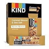 KIND Bars, Caramel Almond & Sea Salt, Healthy Snacks, Gluten Free, Low Sugar, 6g Protein, 12 Count