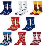 Crazy Socks, Junk Food Theme Funny Silly Novelty Crew for Men (Size 8-12) 8 Pack