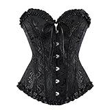 Zhitunemi Black Corset Top For Women Plus Size Corsets Bustier Vampire Costume Womens Corset XL