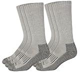 Dickies Men's Big & Tall Heavyweight Cushion Compression Work Crew Socks (3, Grey (6 Pairs), Shoe Size: 12-15