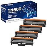 WEAREC Compatible Toner Cartridge Replacement for Brother TN660 TN-660 TN630 High Yield Work with HL-L2300D HL-L2360DW MFC-L2740DW MFC-L2700DWR DCP-L2540DN Printer(Black,4 Pack)