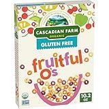 Cascadian Farm Organic Fruitful O's Breakfast Cereal, Gluten Free, Made With Whole Grain, 10.2 oz