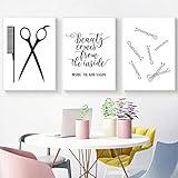 Hair Salon Wall Art Beauty Salon Pictures Wall Decor Fashion Canvas Art Beauty Shop Wall Art Modern Prints Vanity Wall Painting for Beauty Room Poster Makeup Wall Art Hairstylist Beautician /Unframed
