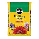 Miracle-Gro Potting Mix, For Container Plants, Flowers, Vegetables, Shrubs, Annuals, Perennials, Feeds for up to 6 Months, 1 cu. ft.