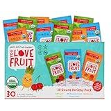 YOU LOVE FRUIT - Fruit Snacks Variety Pack 30 count, 100% Natural Gluten-Free, Vegan, Low Carb, Low Fat Fruit Kosher Snacks for Kids, College Students, Teachers and Offices, Healthy Fruit Snacks (passion fruit, super berry, mango)
