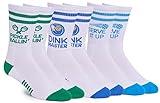 SOCKTOWN Performance Pickleball Crew Socks Mens and Womens 3 Pack Great Gift One Size - Perfect Christmas Holiday Gift