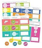 Carson Dellosa 20-Piece Digraph Edu-Clings Set, Language Arts Dry Erase Mats and Silicone Phonics Manipulatives for Grammar and Spelling Games and Practice