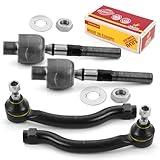 Metrix Premium Chassis Parts - 4 PC Inner & Outer Tie Rod End Kit Fits 2004-2008 Acura TL, Replacement EV80210, ES800218, ES800217, Made in Europe