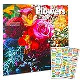 Flowers Calendar 2025 - Deluxe 2025 Flowers in Bloom Wall Calendar Bundle with Over 100 Calendar Reminder Stickers (Plant Lover Gifts, Office Supplies)