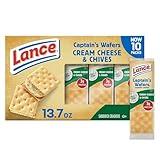 Lance Sandwich Crackers, Captain's Wafers Cream Cheese and Chives, 10 Packs, 6 Sandwiches Each