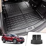 Rongtaod Cargo Mat Compatible with 2020-2025 Ford Explorer 6&7 Passenger Cargo Liner Trunk Mat Back Seat Cover Protector Upgrade 2024 Explorer Accessories (Trunk Mat with Backrest Mat)