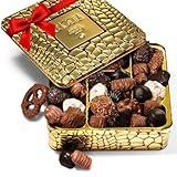 Chocolate Gift Basket, Gourmet Chocolates Variety Snack Box, Assorted Food Arrangement Platter, Birthday Present, Holiday, Corporate Parties, Sympathy, Candy Gifting Idea, Him, Her, Men, Women, Family (Gold Delight)