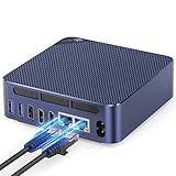 Beelink EQ14 Mini PC, Intel Twin Lake N150(Upgraded N100) 16GB DDR4 500GB M.2 SSD, Dual LAN Mini Computer Supports WiFi6, BT5.2, USB3.2, 4K@60Hz Dual HDMI Display, Home-Server/Network Firewall