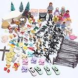 Soulchen 175 PCS Sand Tray Miniatures Start Kit - Bulk Figures for Sandtray Therapy Sensory & Counseling - Including Items in Religious, Natural, Food, Animal