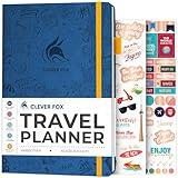 Clever Fox Travel Journal – Vacation & Road Trip Itinerary Planner Organizer & Traveling Memory Diary – A5 Traveler Adventure Notebook (Mystic Blue)