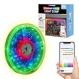 Xtreme RGB+IC LED Light Strip, 50’ Foot Indoor Sound Reactive Multi Color Chasing LED Light Strip, Bluetooth App Control, Sound Reactive Gaming Lights, Novelty Magic for Kids Bedroom