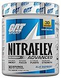 GAT SPORT Nitraflex Advanced Pre-Workout Powder, Increases Blood Flow, Boosts Strength and Energy, Improves Exercise Performance, (Blue Raspberry, 30 Servings)