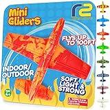 Airplane Toy Foam Glider Plane for Kids: Best Outdoor Toys for Boys & Girls - Kids Stocking Stuffers for Kids & Fun Flying Gliders Easy Throwing Air Planes - Great Gifts for Age 4 5 6 7 8 9 Year Olds