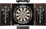 Viper Stadium Cabinet & Shot King Sisal/Bristle Dartboard Ready-to-Play Bundle: Elite Set (Shot King Dartboard, Darts, Shadow Buster and Laser Throw Line), Black (40-1213)