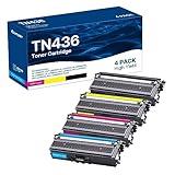 GOTOBY Compatible Toner Cartridge Replacement for Brother TN436 TN 436 TN436BK TN433 TN431for Brother HL-L8360CDW HL-L8260CDW MFC-L8900CDW MFC-L8690CDW Printer (Cyan, Yellow, Magenta, Black, 4 Pack)