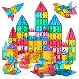 Jasonwell 65pcs Magnetic Tiles Building Blocks Set for Boys Girls Preschool Educational Magnet Construction Kit Stacking STEM Toys Christmas Birthday Gift for Kids Toddler 3 4 5 6 7 8 9 10 + Year Old