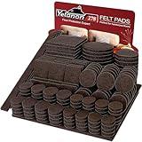 Yelanon Felt Furniture Pads - 278 Pcs Furniture Pads Hardwoods Floors Self Adhesive, Cuttable Felt Chair Pads, Anti Scratch Floor Protectors for Furniture Feet Chair Legs, Furniture Felt Pads, Brown