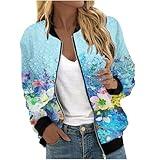 prime+deals October 11-12 2024.my+orders.Nantdog Floral Print Jackets for Women Fall Fashion 2024 Zip Up Y2K Coat Long Sleeve Stand Collar Lightweight Outerwear Tops.ky Blue.Large