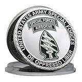 US Army Special Forces Airborne Challenge Coin – 1.57 Inch Military Coin with Special Forces Insignia and Department of The Army Seal