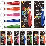 50 Sets Inspirational Motivational Silicone Key Chains in Bulk Employee Appreciation Thank You Gifts for Staff Teacher Team Teachers Coworkers Nurses Women Men Christmas Stuffers Thanksgiving Favors