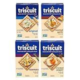 Triscuit Whole Grain Wheat Crackers 4 Flavor Variety Pack, 4 Boxes