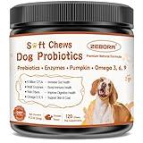 Probiotics for Dogs, Dog Probiotics for Digestive Health, Plus Pumpkin and Fish Oil, for Gut & Itchy, 120 Soft Chews