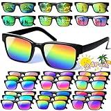 AILEHO Party Favors for Kids 4-8, 24Packs Neon Sunglasses for Kid, UV400 Protection Sunglasses Bulk, Goodie Bags Stuffers for Kids Pool Birthday Party Supplies