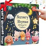 LEARNING BUGS Nursery Rhymes – Sing Along with 28 Favorite Nursery Rhymes, Musical Books for Toddlers, 28-Button Music Book, Musical Toys for Toddlers 1-3