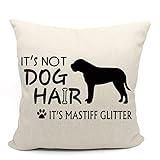 Mancheng-zi Mastiff Pillow Covers 18x18,Mastiff Gifts，Mastiff mom Gifts,English Mastiff Dog Mom Gifts for Women,Reserved for The Dog Pillow Covers