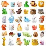 DIYDEC 40pcs Mini Resin Animal 40 Styles Tiny Resin Animals Miniature Little Small Animal Figures Bulk for Micro Fairy Garden Landscape Accessories Dollhouse Hide Crafts Decor Aquarium Toys