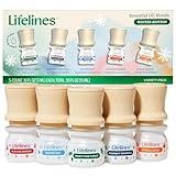 Lifelines Essential Oil Blend Discovery Set, 5 Pack Winter - Aromatherapy Scented Oils with Mess-Free Precision Pump for Diffusers & Humidifiers - Aroma Experience with 5 Unique Blends